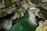 Image of river Cheran running under Banges bridge in Massif des Bauges Natural Park