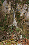 Photograph of Barbannaz waterfall by a winter day