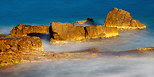 Photo de rochers dans la mer mediterranee au Pradet - pose longue