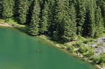 Image of water and forests at lake Benit