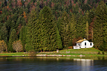 Autumn landscape around Genin lake
