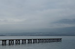 Photographie d'un matin d'hiver au bord du lac du Bourget près d'Aix les Bains