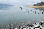Photograph of Bourget  lake in winter between Chambery and Aix les Bains