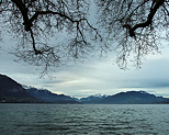 Photo du lac d'Annecy en fin d'automne