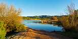 Photograph of winter colors around Escarcets lake in Provence