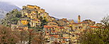 Panoramic image of the city and citadel of Corte in North Corsica