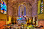 Image HDR de l'intérieur de la chapelle de Notre Dame de Pitié à Collobrières