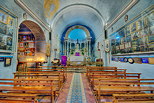 Photo HDR de l'intérieur de l'église de Notre Dame des Anges à Collobrières.