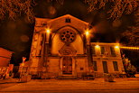 Photographie HDR de l'église de Saint Isidore et de la mairie de Sauvebonne